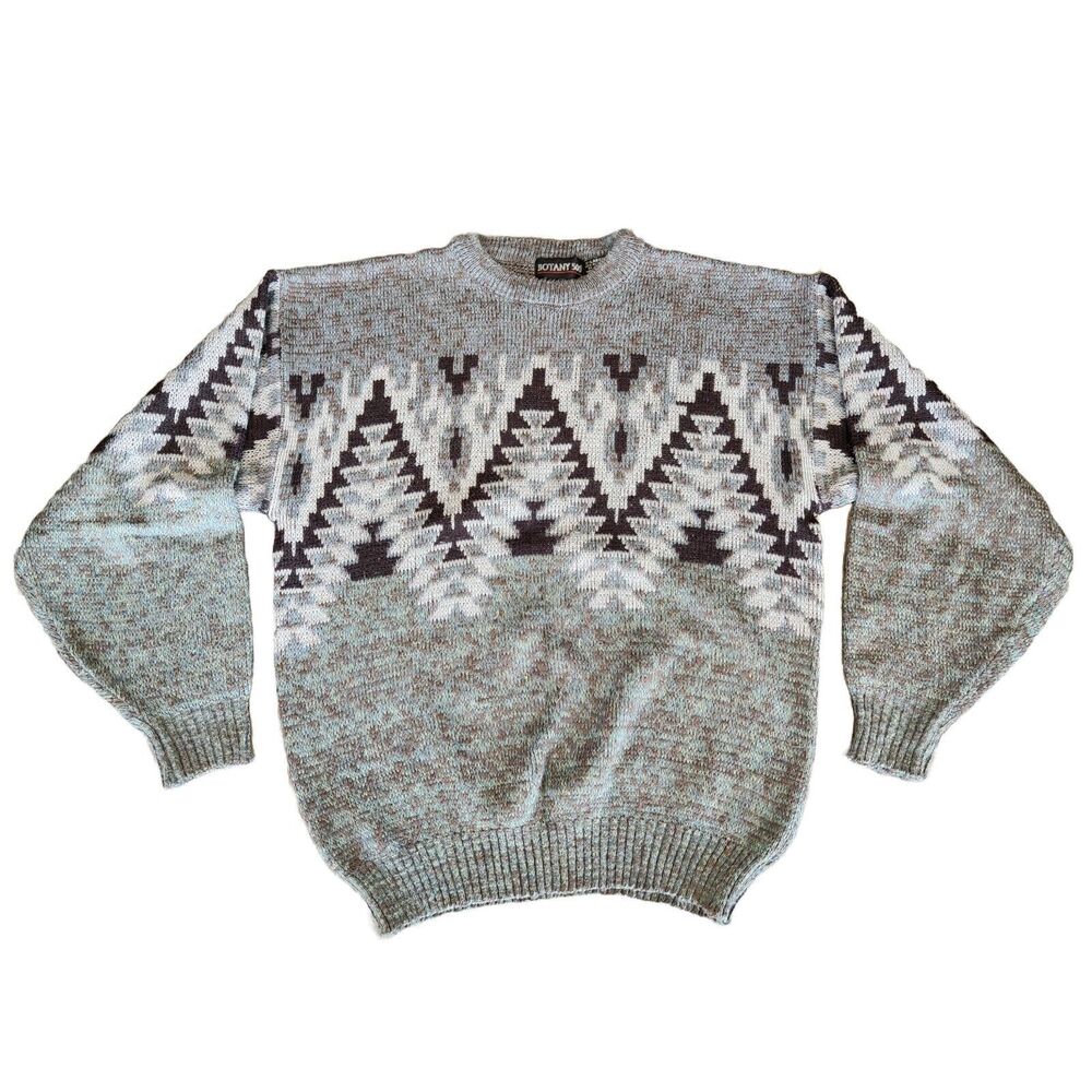 Western Knitted Sweater Mens XL Southwestern Aztec Country Style Cowboy‎ Tribal